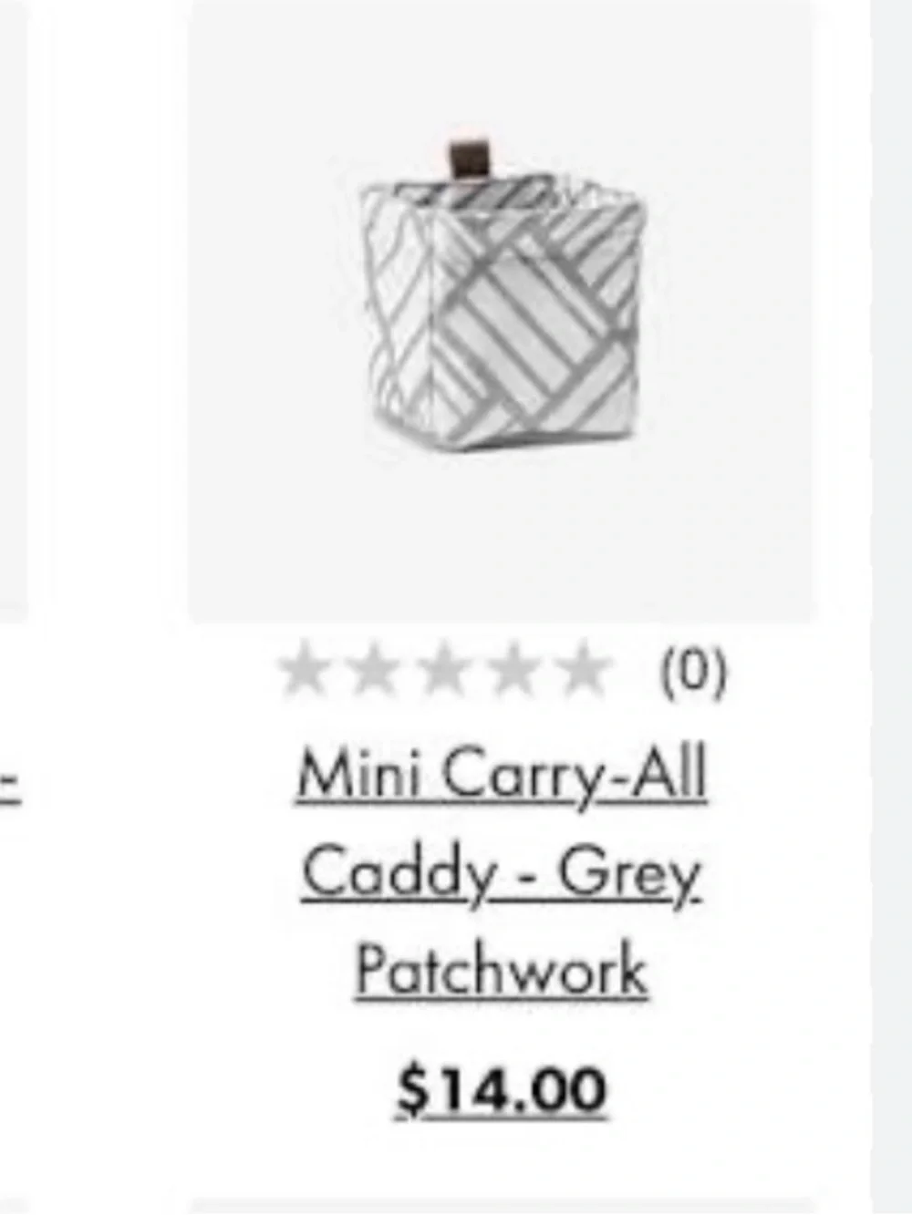 NIP thirty-one Mini Carry-All Caddy, Grey Patchwork